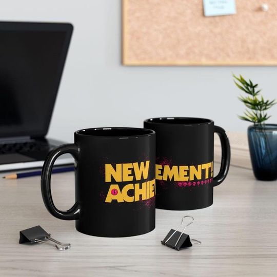 Discover New Achievement LitRPG Dungeon Crawler Carl Black Mug Perfect Gift For Fantasy SciFi Book Lovers BookTok Readers DCC Fans Donut Princess