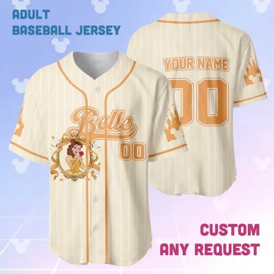 Discover Custom Belle Princess Coquette Bow Mirror Birthday Gift Baseball Jersey Shirt