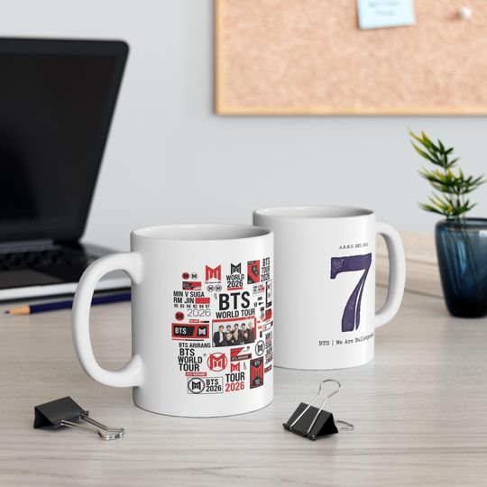 BTS Tour Poster Collage Mug | Ceramic Coffee Cup