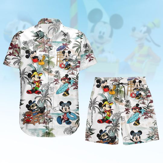 Discover Mickey Tropical Hawaiian Shirt, Disney Vacation 2026 Button Shirt, Beach Shorts For Men, Disney Trip Matching Shirt, Mickey Love Tee