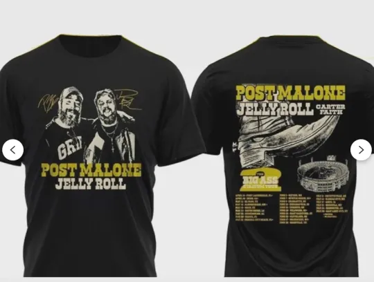 Discover Post Malone The Big Ass Stadium Tour 2026 T-shirt, Rap Music Tee, Double Sided