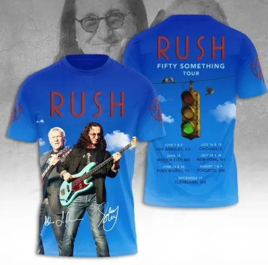 Discover Rush Fifty Something Tour 2026 3D T-Shirt