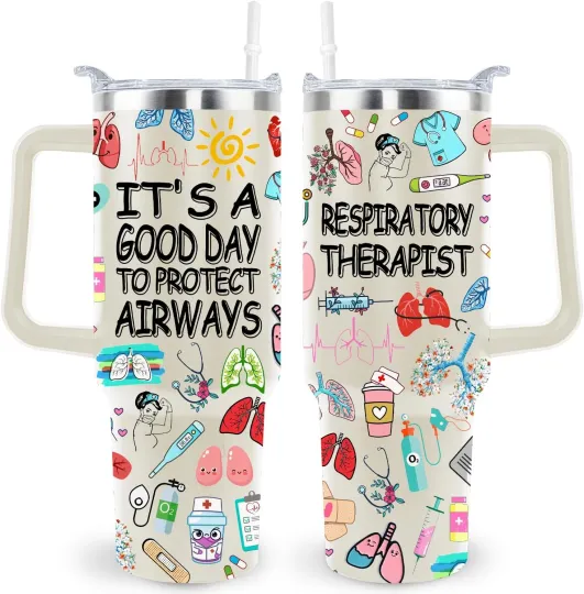 Discover 40 Oz Respiratory Therapist Tumbler Cup Respiratory Therapist Gifts Stainless St