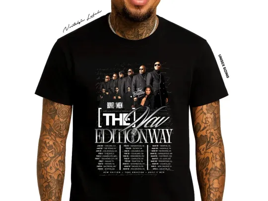 New Edition Way Tour 2026 Shirt Front & Back Graphic Boyz II Men Tee