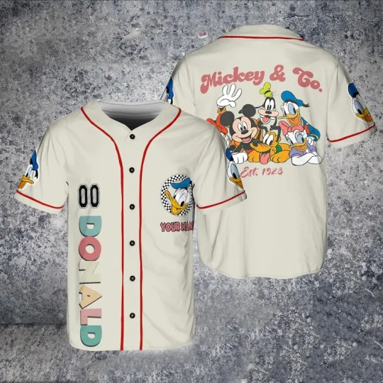 Discover Custom Donald Duck Mickey & Co. Est 1928 Gift For Fan Baseball Jersey Shirt