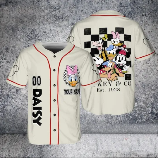 Discover Custom Daisy Duck Mickey & Co. Est 1928 Gift For Fan Baseball Jersey Shirt