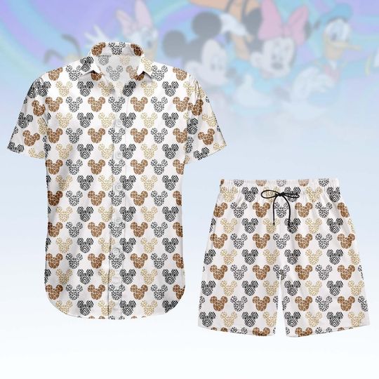 Discover Vintage Mickey Minnie Hawaiian Shirt, Disney Trip 2026 Button Shirt, Beach Shorts Men, Retro Mickey Head Vacation Shirt, Summer Outfits