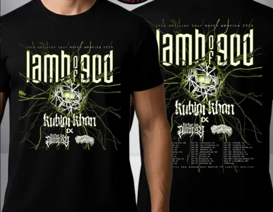 Discover Lamb Of God Into Oblivion Tour North America 2026 Schedule Tour Dates Unisex T S