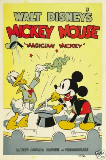 Discover Magician Mickey 1937 Disney Cult Cartoon Movie Poster Print