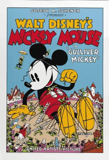 Discover Gulliver Mickey Disney cartoon movie poster print