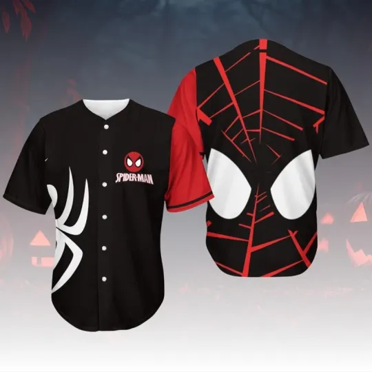 Discover Spider-Man Cosplay Costume Spidey Fan Gift For Him Baseball Jersey Shirt
