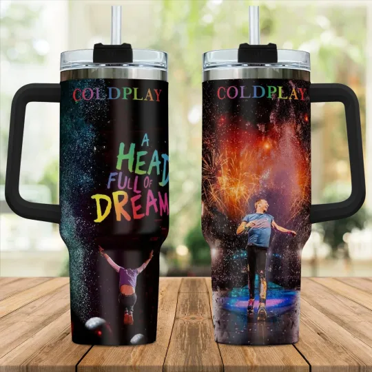 Coldplay Tumbler 40Oz concert Gift For Fans