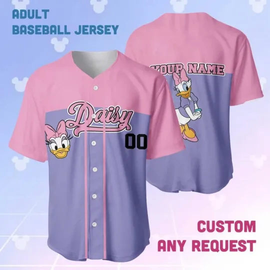 Discover Personalized Daisy Duck Birtday Baseball Jerey Shirt