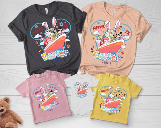 Discover Personalized Mickey & Friends Disney Easter Cruise 2026 shirt/Disney Family Easter Shirt/Easter Bunny Eggs Shirt/Mickey Rabbits shirt OGZK65