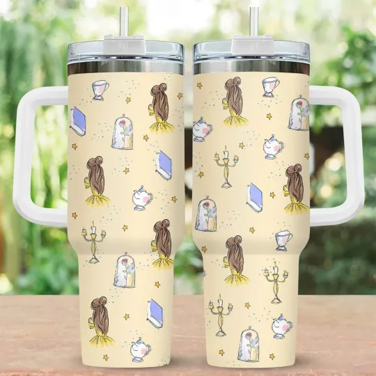 Discover Disney Belle 40oz Tumbler, Beauty And The Beast Disney Cup