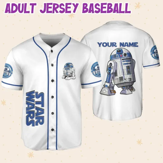 Discover Personalized Star Wars Astromech Droid R2-D2 Gift For Fans Baseball Jersey Shirt