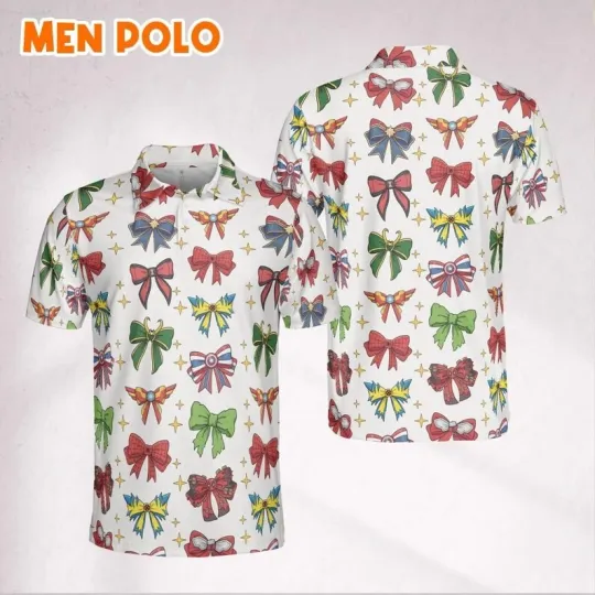Discover Comic Superhero Characters Coquette Bow Birthday Gift For Fan Polo Shirt