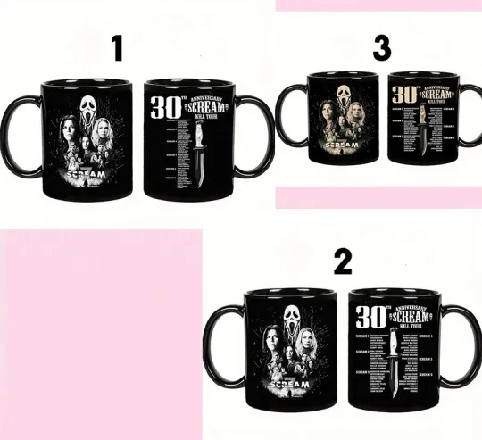 Discover Bundle 3 Scream 7 30th Anniversary of Scream Kill Tour 2026 mug