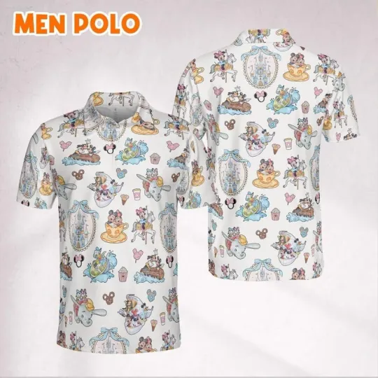 Discover Funny Mickey Mouse And Friends Ready To Ride Birthday Gift Polo Shirt