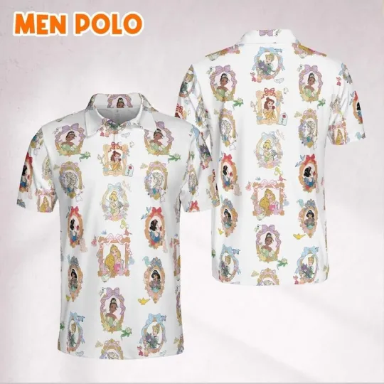 Discover Fairy Princess Characters Coquette Bow Mirror Birthday Gift For Fan Polo Shirt