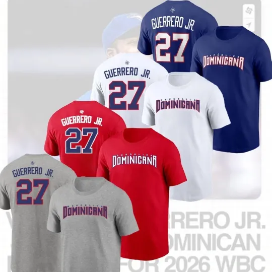 Discover Guerrero Jr. #27 Dominican Republic Team 2026 World Baseball Classic T-Shirt