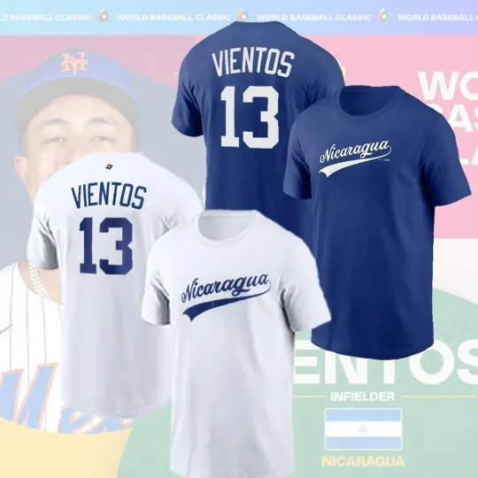 Discover Mark Vientos #13 Nicaragua Team 2026 World Baseball Classic T-Shirt