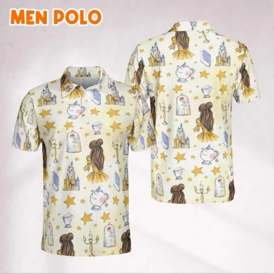 Discover Beauty And The Beast Princess Belle Coquette Tale As Old As Time Polo Shirt