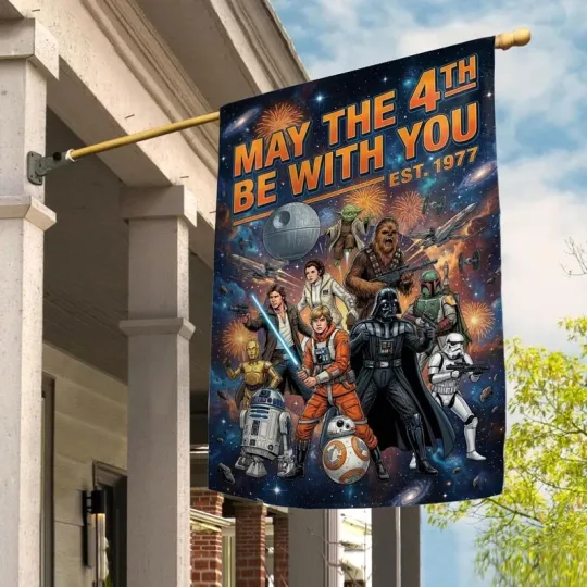 Discover Star Wars May The 4th Be With You Est 1977 Galaxy's Egde House Flag
