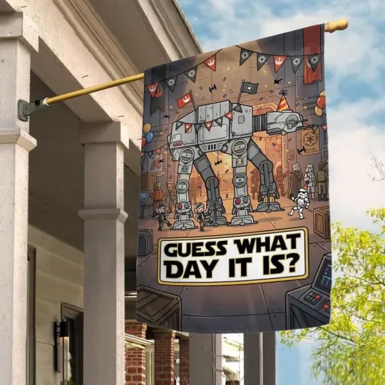 Discover Star Wars At-At Walker May The 4th Be With You Guess What Day It Is Flag