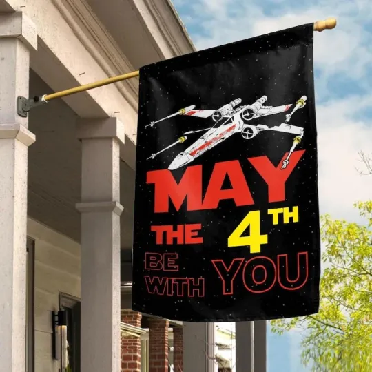Discover Star Wars X-wing Starfighter May The 4th Be With You Galaxy's Edge Flag