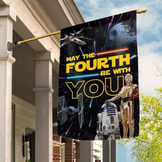 Discover Star Wars May The Fourth Be With You Galaxy's Edge Gift For Fan Flag