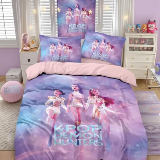 Discover KPop Demon Hunter Bedding Set, Gift For Kids