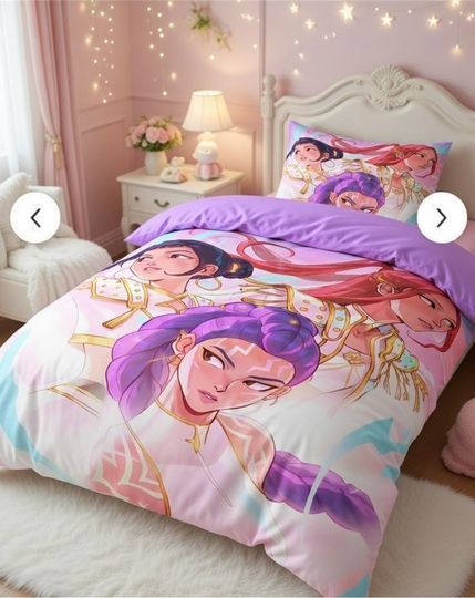 Discover K-Pop Anime Girl Bedding Set