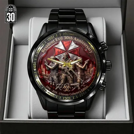Discover Resident E vil 30th Anniversary Black Stainless Steel Watch