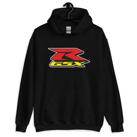 Discover Suzuki GSX-R Black Logo Hoodie Men Women Motorcycle Sport Bike Apparel