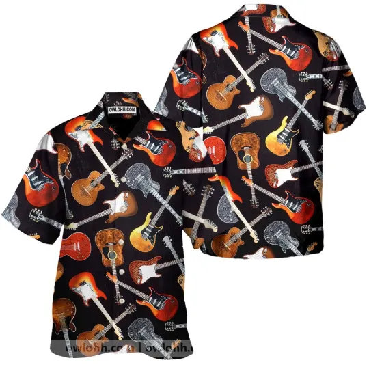 Discover Cool Guitar Unisex Hawaiian Shirt