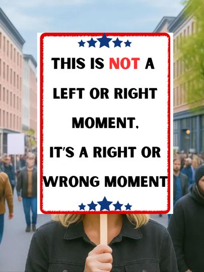 Discover This is Not A Left or Right Moment Sign -Patriotic Protest Yard Sign -Anti Monarchy Political Sign-Freedom Lovers Gift -Anti Trump 24*18