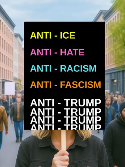 Discover Anti-ICE Anti-Trump Protest Sign, Anti-Hate, Anti-Racism, Anti-Fascism Lawn Sign