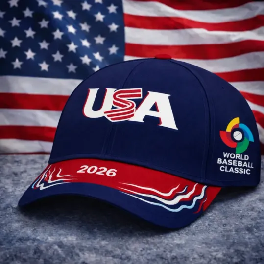 Discover World Baseball Classic USA Team Classic Cap - Print Hat, One Size