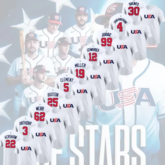 Discover HOT SALE! White's U.S.A 2026 World Baseball Classic Name & Number Gift For Fans