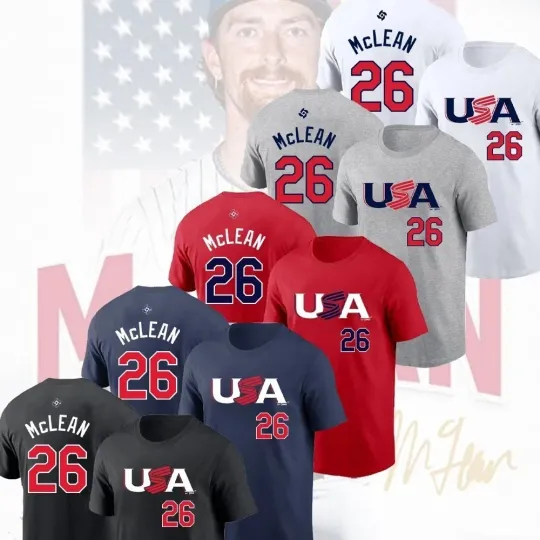 Discover Nolan #26 McLean USA Team 2026 World Baseball Name & Number Gift Fan