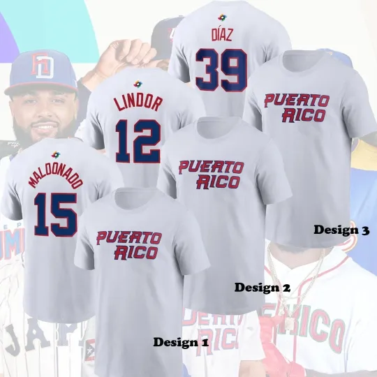 Discover Puerto Rico Team 2026 Baseball Name & Number Gift For Fans - White