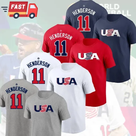 Discover Gunnar #11 Henderson USA Baseball 2026 Name & Number Player Gift Fans