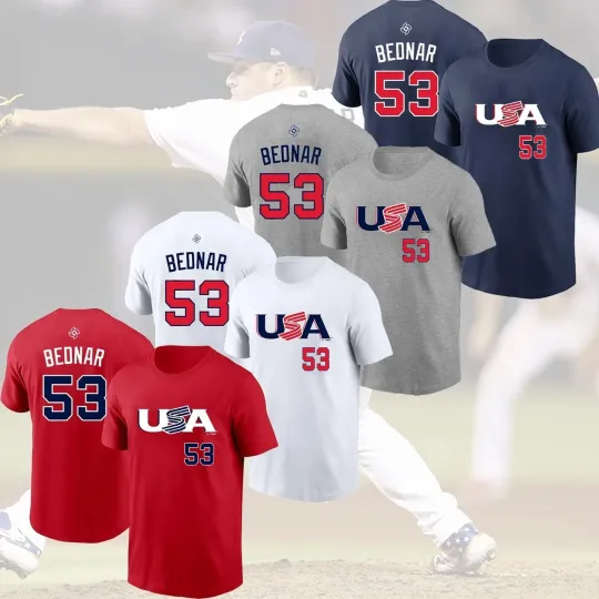 Discover David #53 Bednar USA Baseball Team 2026 Name And Number Gift For Fan