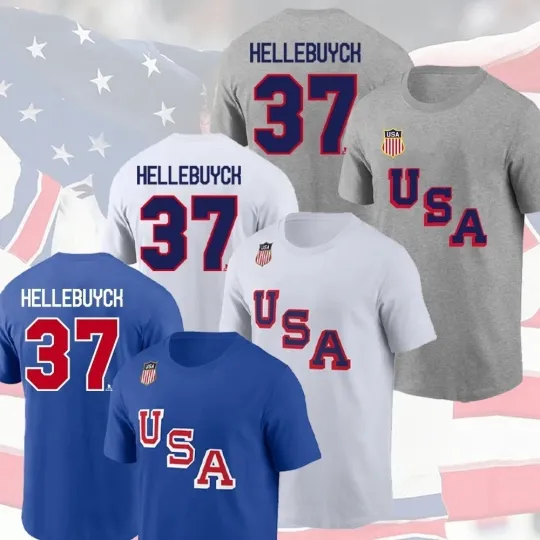 Discover Connor #37 Hellebuyck US Hockey Team 2026 Name & Number Gift For Fans