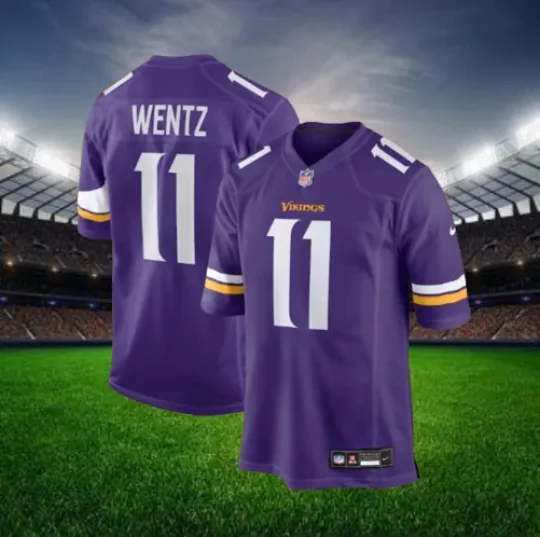 Discover Carson Wentz #11 Vikings Purple 2025 Jersey