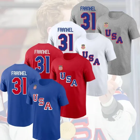 Discover Aerin #31 Frankel US Hockey Team 2026 Player Name & Number for Fans