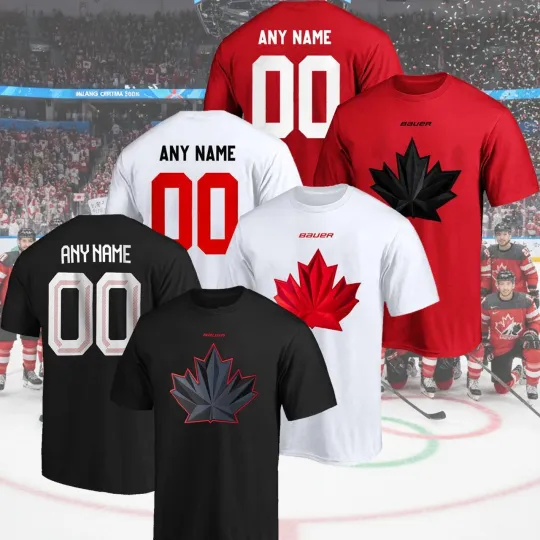 Discover Custom Canada Team Name & Number Players Printed Gift For Hockey Fan 2026