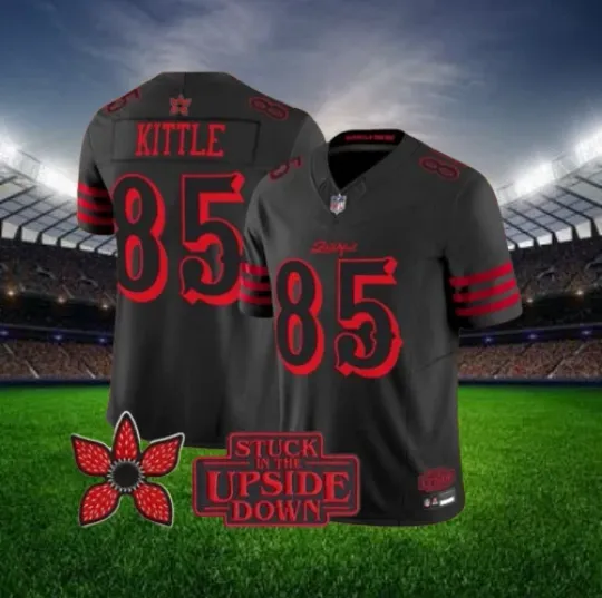 Discover George Kittle #85 49ers Black 2025 Rivalries Jersey