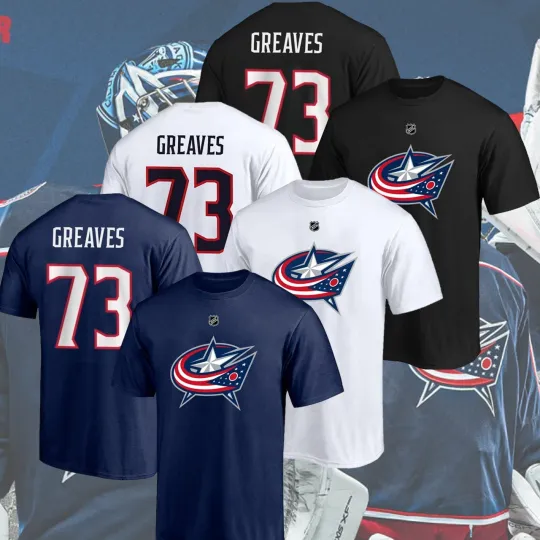 Discover Greaves #73 Name & Number Players Gift For Columbus Blue Fan